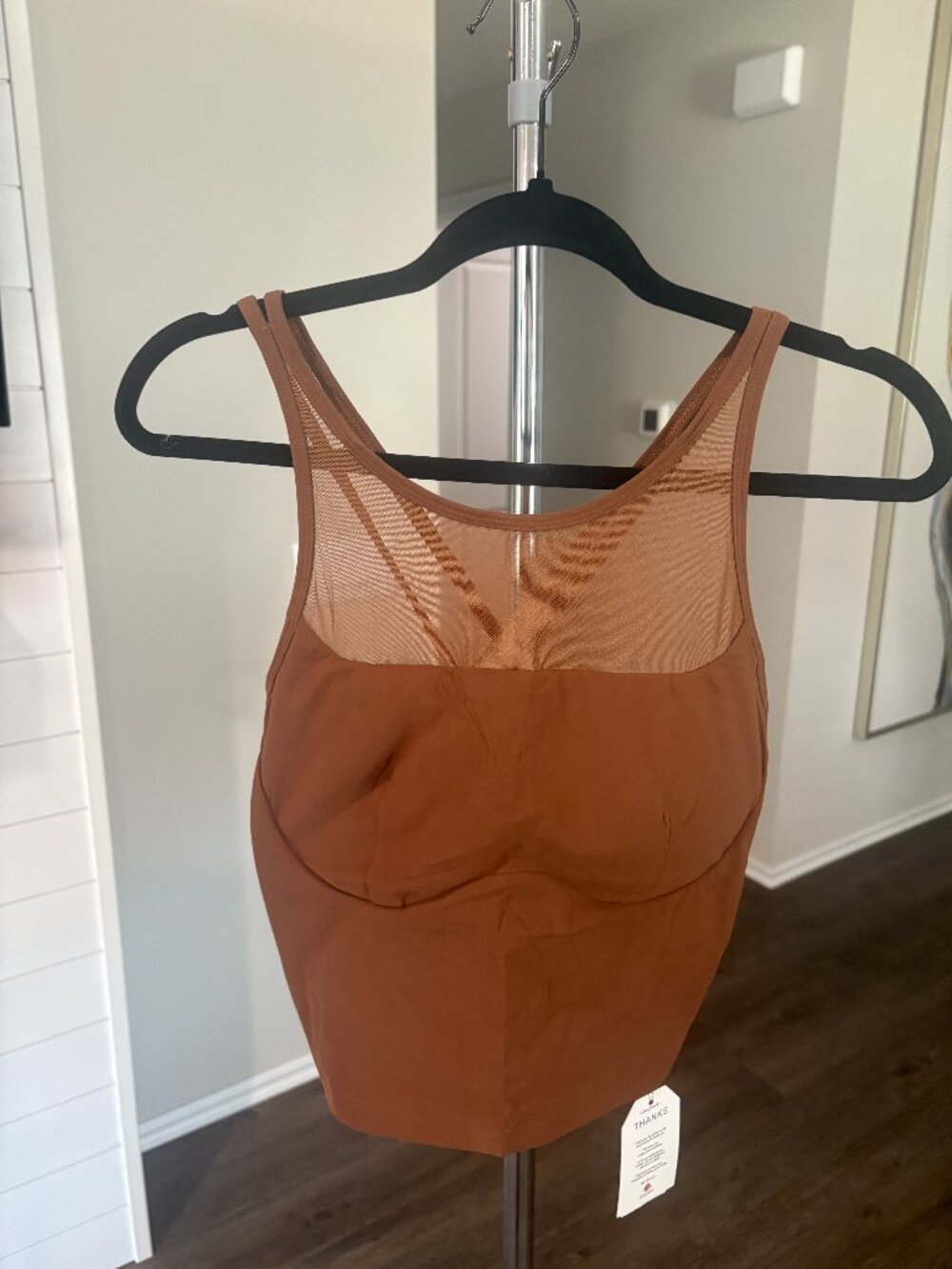 Longline Sports bra/ Tank Sheer Top - Laslulu (Amazon)